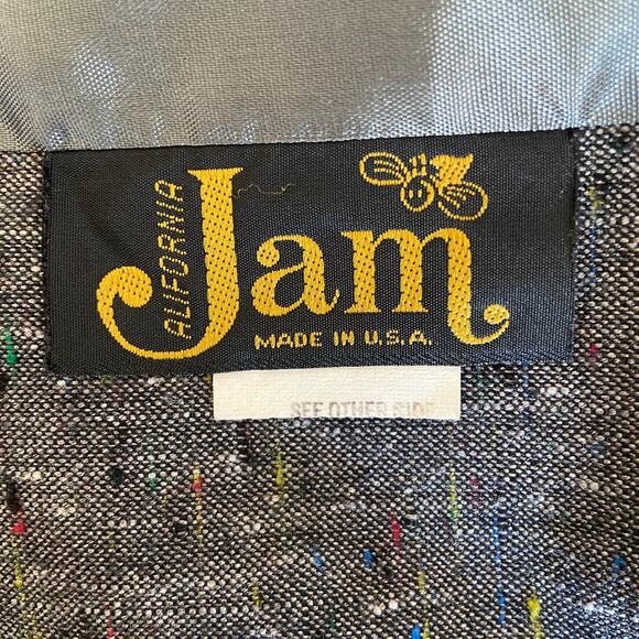 Vintage Crop Confetti Print Blazer Made in USA - Women's Size 7/8 - Picture 4 of 5